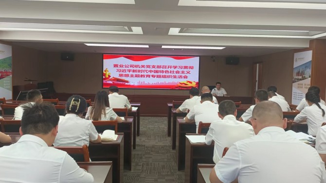 【主題教育】置業公司各黨支部組織召開學習貫徹習近平新時代中國特色社會主義思想主題教育專題組織生活會